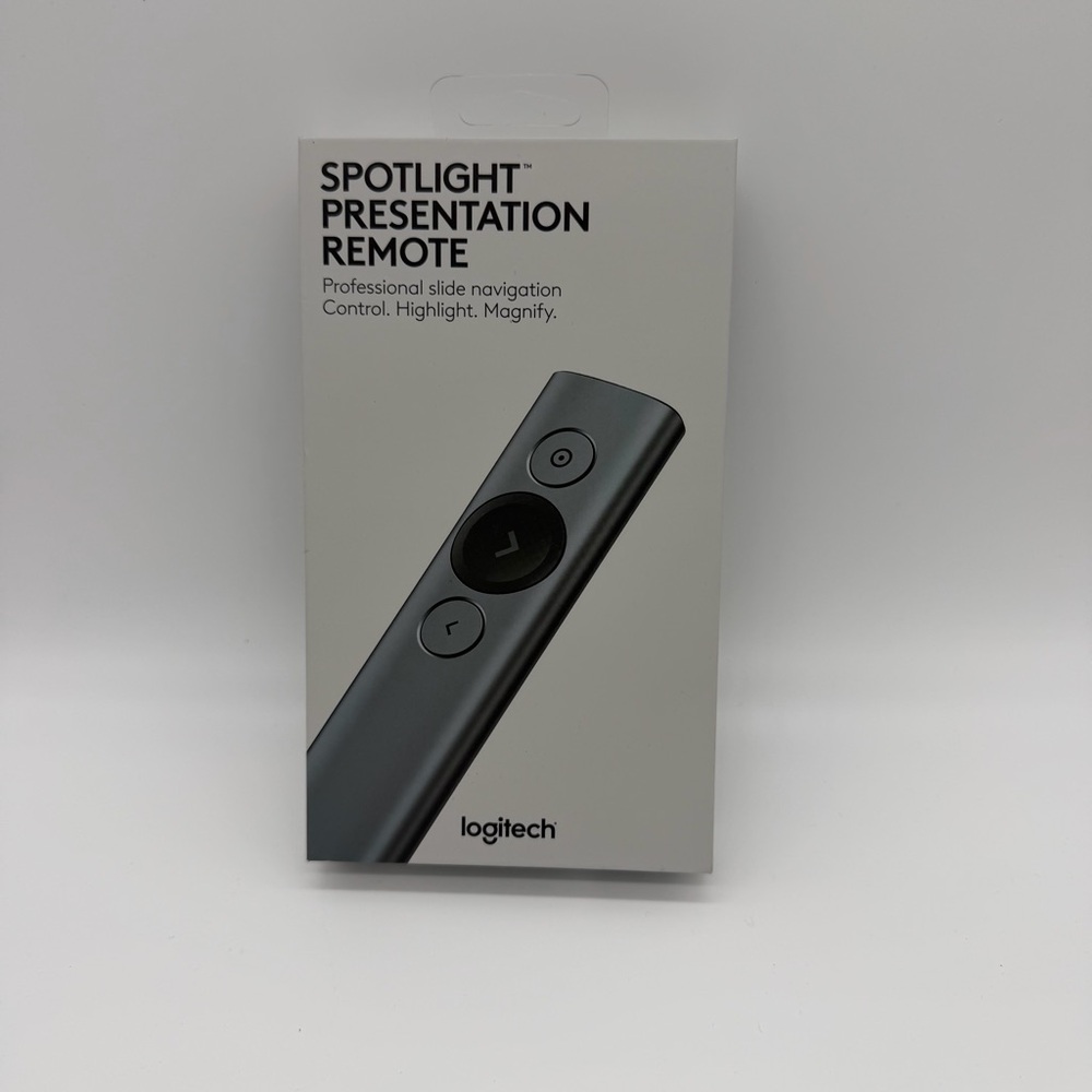 Logitech Spotlight Presentation Remote - Black and White